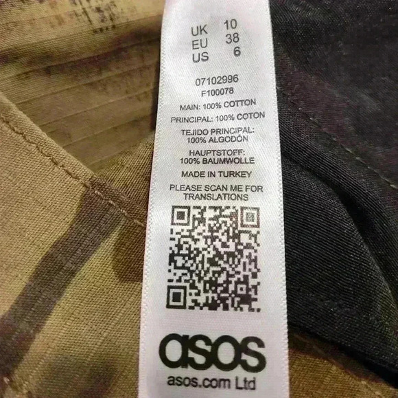 Women's ASOS Denim Camo Shorts Size US 6 UK 10 - Picture 6 of 11